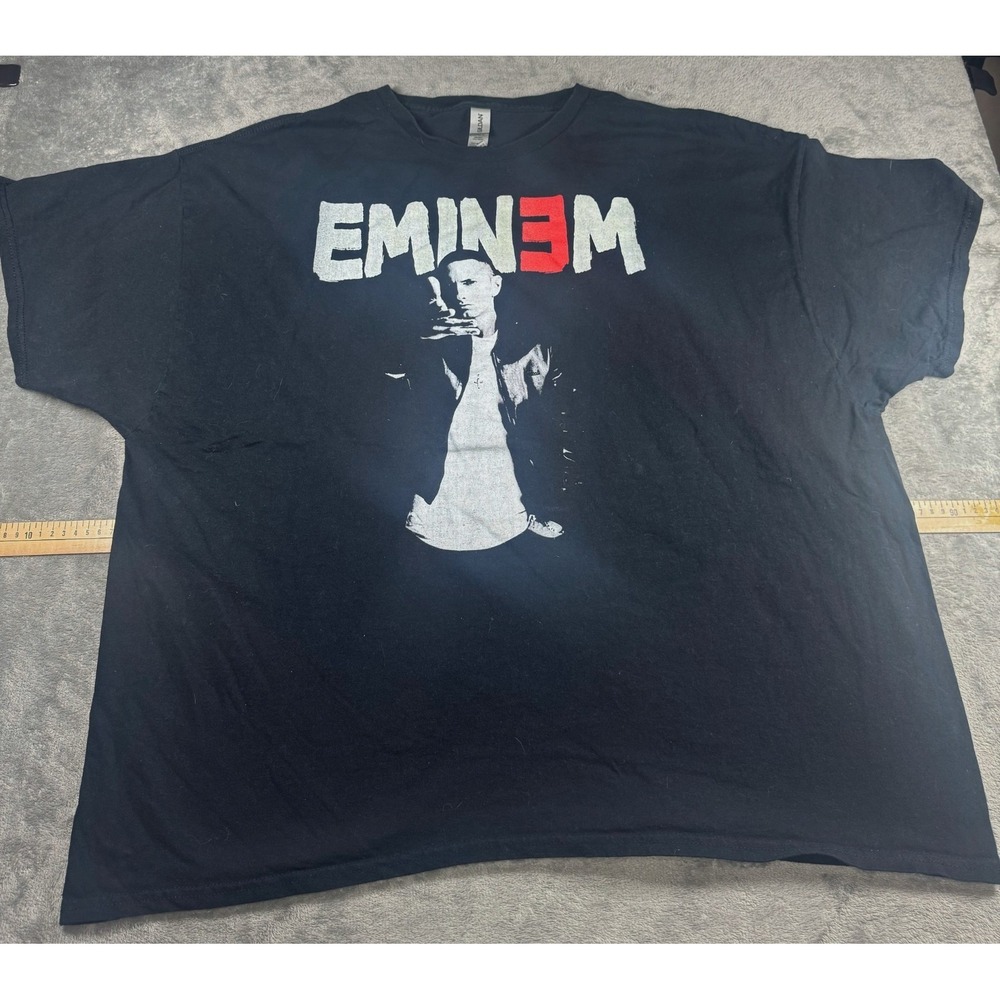 Gildan Eminem Graphic T-Shirt Heavy Cotton Black Mens 3XL Rap Hip Hop Tee